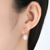 Trinity pearl earrings
