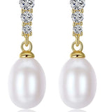 Trinity pearl earrings