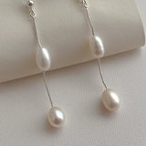 Seafoam pearl earrings