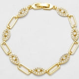 Evil eye link bracelet