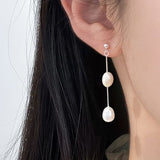 Seafoam pearl earrings