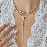 Cubic lariat necklace