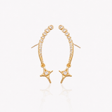 Comet gold earrings