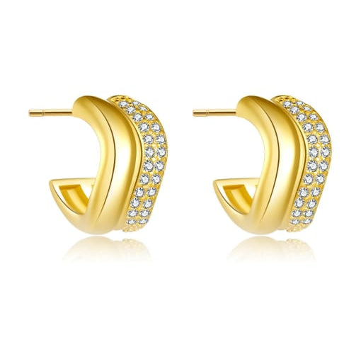 Bold wave hoops