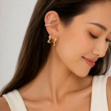 Wave gold hoops