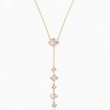 Prism crystal lariat necklace