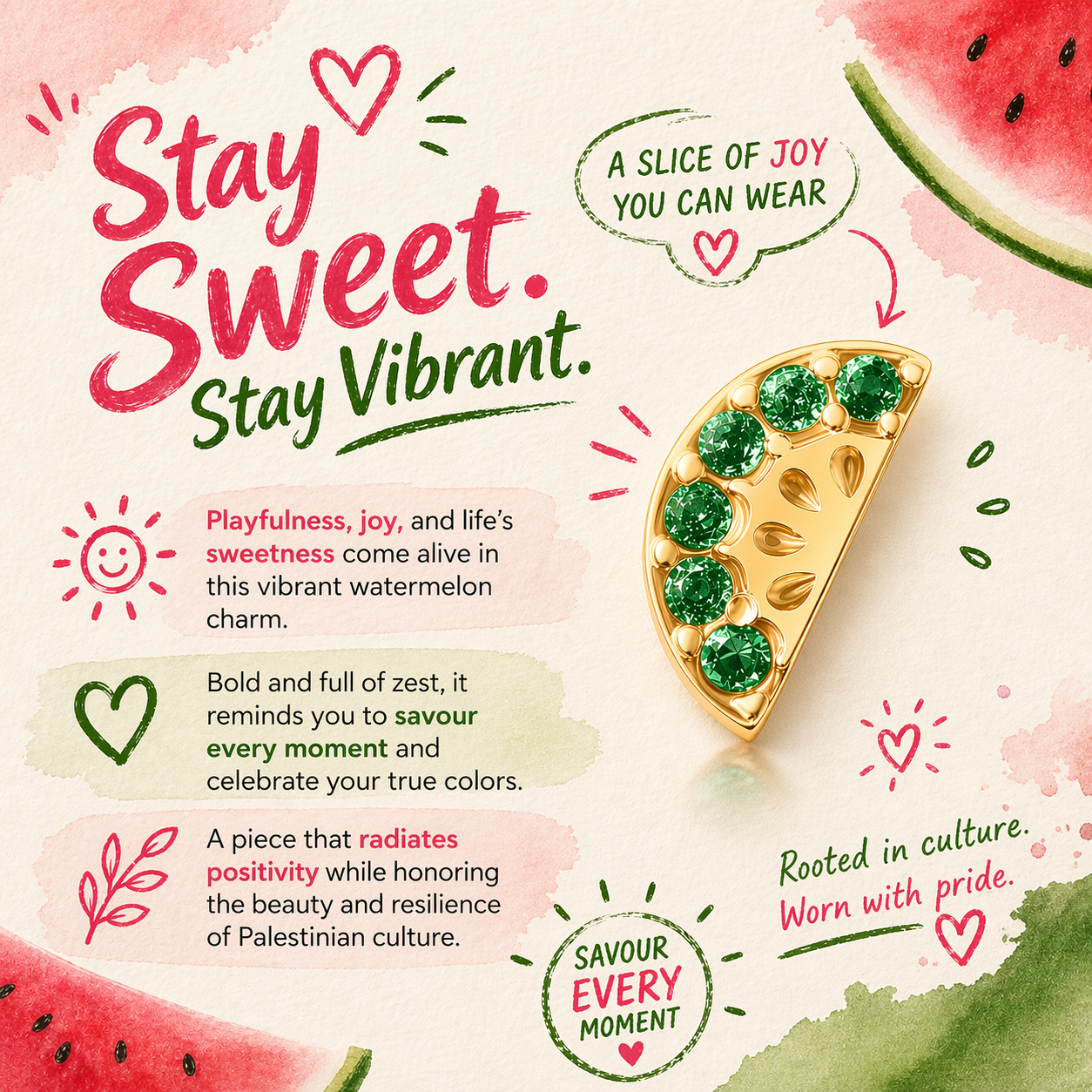 Watermelon charm