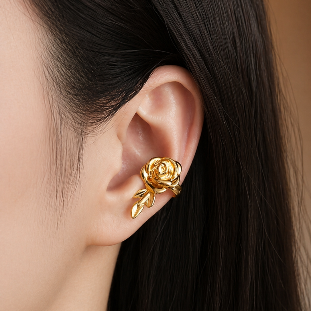 Rose earcuff