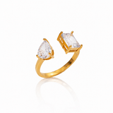 Prism crystal ring