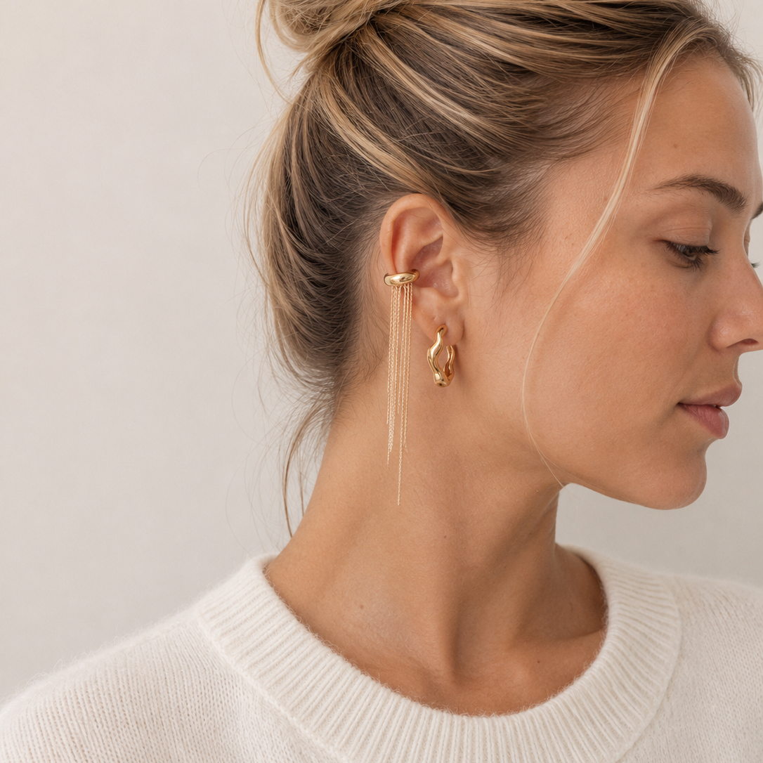 Fringe ear cuff