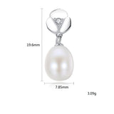 Pearl rose earrings