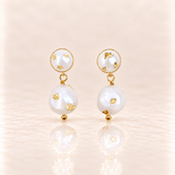 Shimmer pearl earrings