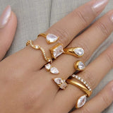 Prism crystal ring