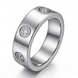 Ellipse silver ring