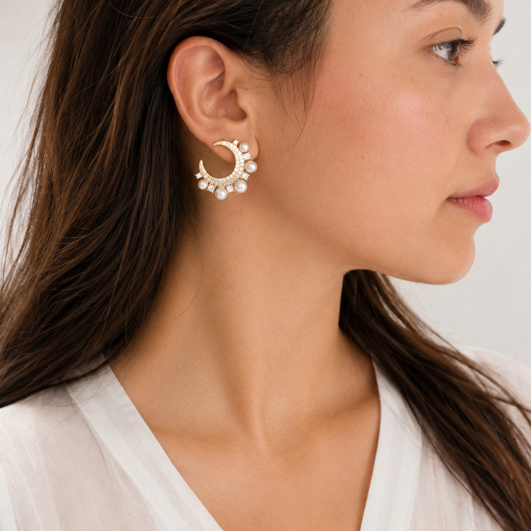 Moonkiss pearl earrings