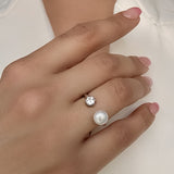 Sun-kissed pearl ring