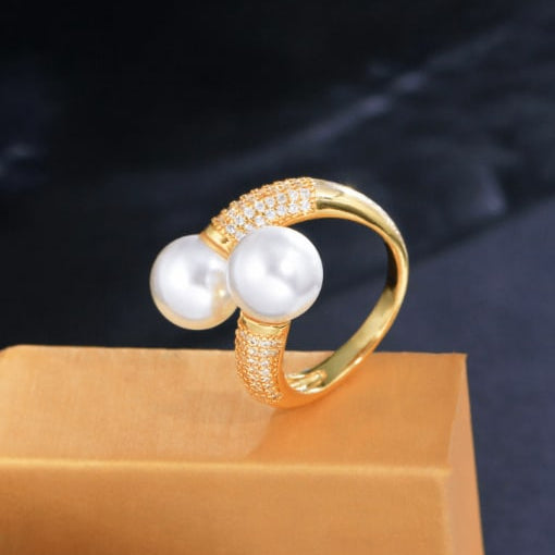Eternity pearl ring