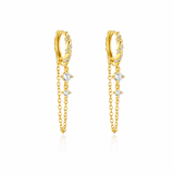 Dainty tassel huggies