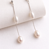 Seafoam pearl earrings