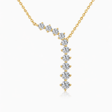 Teardrop tassel gold necklace