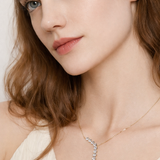 Teardrop tassel gold necklace