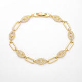 Evil eye link bracelet