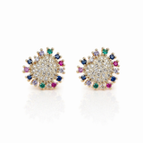Rainbow heart studs
