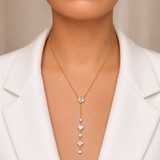 Prism crystal lariat necklace