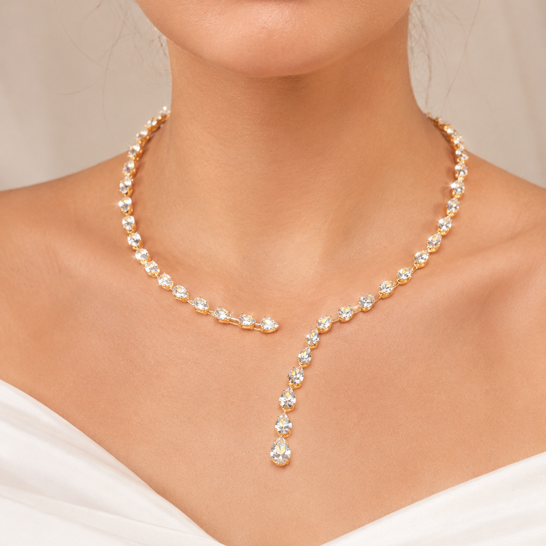 Cascade lariat necklace