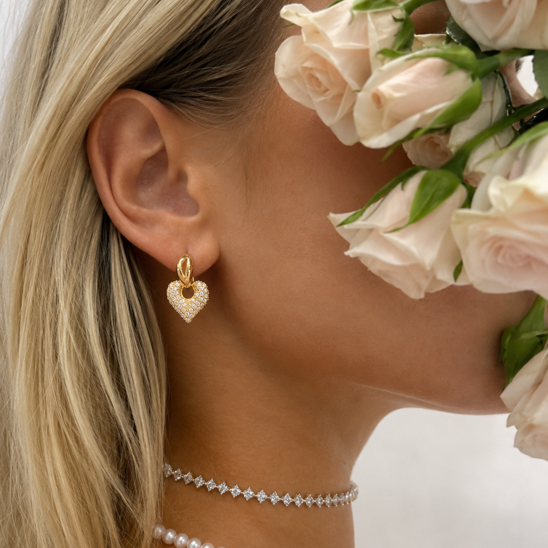 Bloom heart hoops