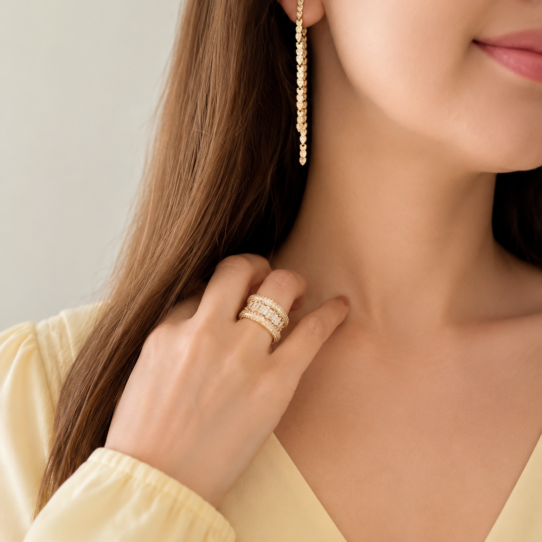 Heartbeat drop earrings