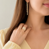 Heartbeat drop earrings