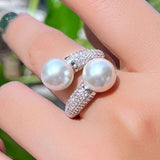 Eternity pearl ring