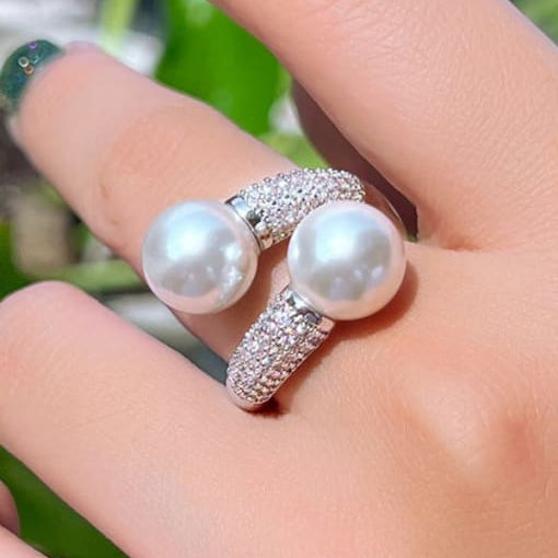 Eternity pearl ring