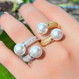 Eternity pearl ring