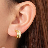 Bold wave hoops